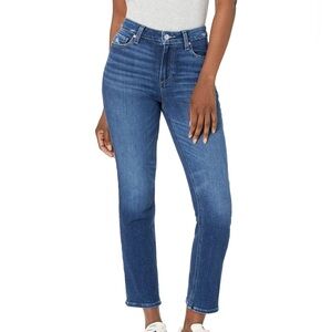 Paige Cindy Straight Jeans in Emotion Distressed